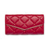 Portafoglio da donna rosso trapuntato con piccole borchie Lora Ferres, Borse e accessori Donna, SKU b541000657, Immagine 0